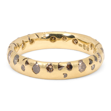 Cognac Diamond Confetti Ring - Size 7 - 11931